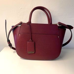 Purple Maroon Zara Basics handbag